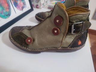 Botines Art piel verde