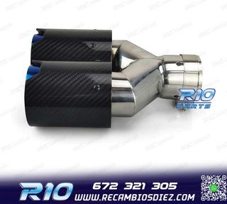 COLA ESCAPE IZQUIERDA BMW LOOK M PERFORMANCE AZUL CARBONO