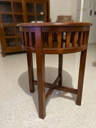 Mesa auxiliar Banak madera y ratán