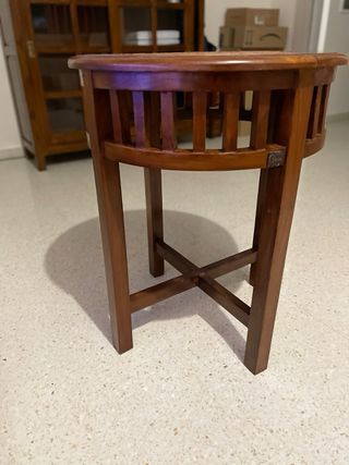 Mesa auxiliar Banak madera y ratán