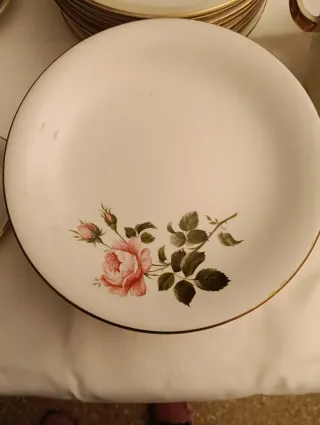 Vajilla San Claudio Porcelana Flores Rosas
