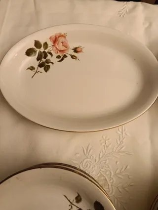 Vajilla San Claudio Porcelana Flores Rosas