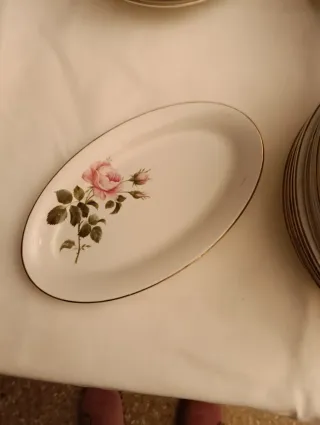 Vajilla San Claudio Porcelana Flores Rosas