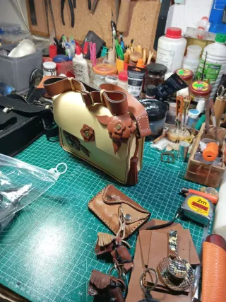 Bolso de hombro de piel mujer