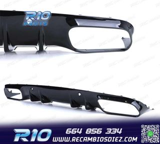 DIFUSOR MERCEDES CLASE C C205 COUPE 14-18 LOOK AMG PDC + COL