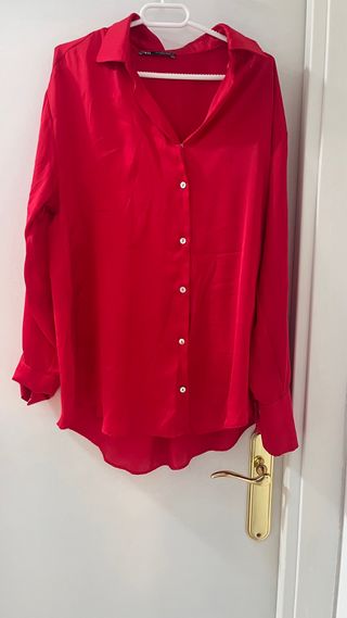 Blusa Zara Roja Talla Única