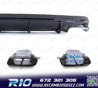 DIFUSOR MERCEDES CLA C117 16-19 LOOK AMG NEGRO BRILLO + COLA