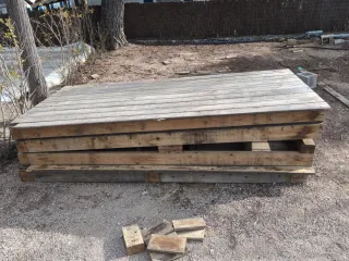 Tarima exterior de madera para mobil-home/camping