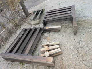 Tarima exterior de madera para mobil-home/camping