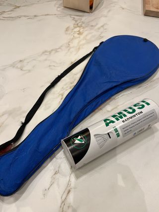 Set de bádminton con raquetas y volantes