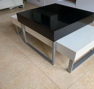 Mesas de centro modernas (blanco y negro)