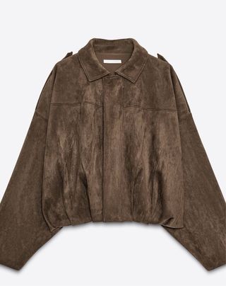 Bomber efecto piel Zara Talla M