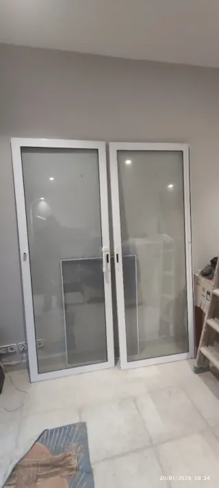 Balconera aluminio blanco 150x240