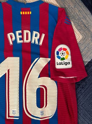 Camiseta FC Barcelona 21/22 Pedri 16 La Liga