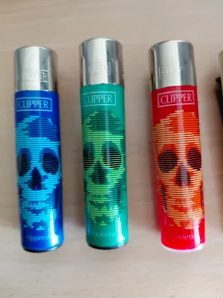 Accendini Clipper blurry skulls limited edition