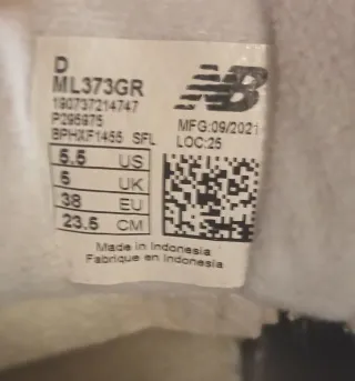 New Balance 373 Grigie Tg 38 UNISEX