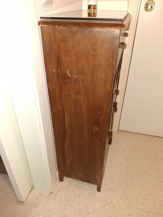 Mueble organizador madera teca cajones