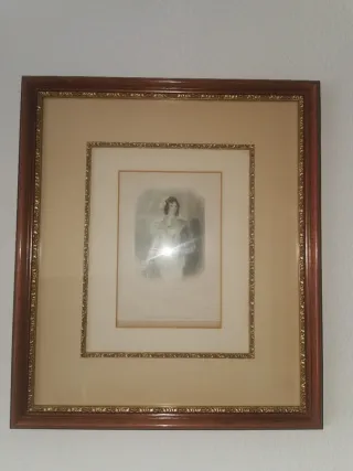 Conjunto 3 Láminas Antiguas Marco Madera