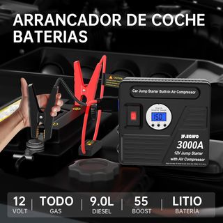 Arrancador Coche 3000A 26800mAh 150PSI - Nuevo