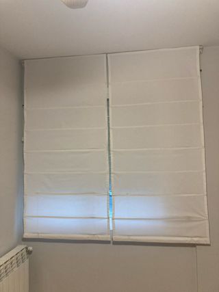 Estor enrollable de tela loneta blanco roto(crudo)