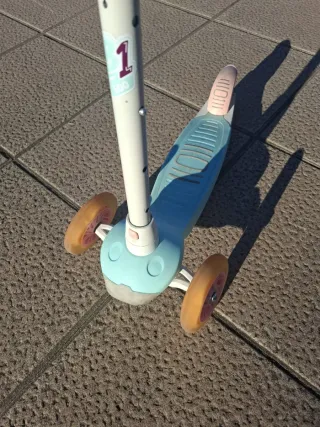 Patinete infantil 3 ruedas con luces