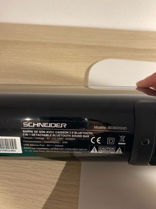 Barra de Sonido Schneider Negra