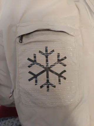 Chaqueta de plumas Zara Beige Talla M