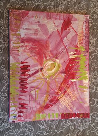 Lienzo abstracto moderno "Turbulencias de amor"