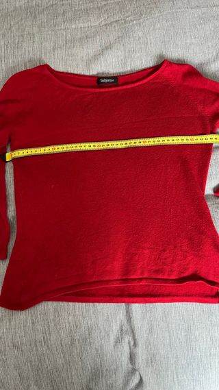 Jersey rojo manga larga