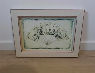 Set 2 Cuadros Vintage Abanicos