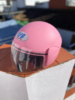 Casco Moto Talla M Rosa V8 Helmets