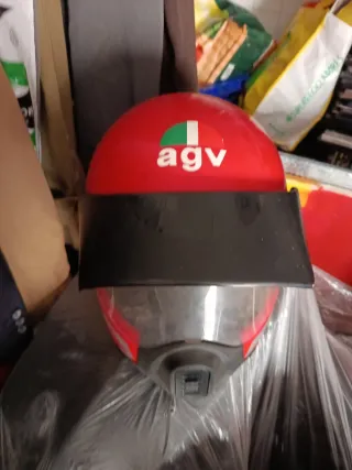 Casco AGV Enduro Piaggio Vintage Rojo