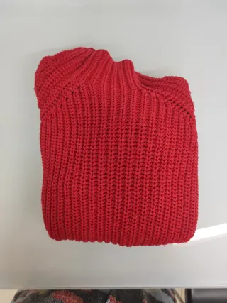 Suéter rojo de punto