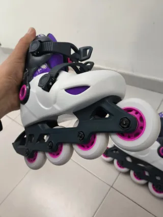 Kit Patines Niñas Oxelo Morado y Blanco