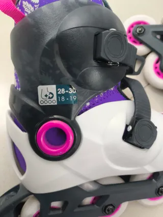 Kit Patines Niñas Oxelo Morado y Blanco
