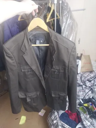 Americana Zara Talla 54 Verde Oliva