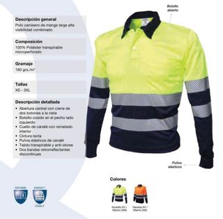 Polo A/V EN ISO 20471 CLASE 2 (Manga Larga)