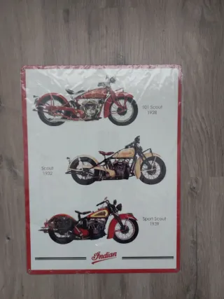 Placa Metal Indian Motos Vintage