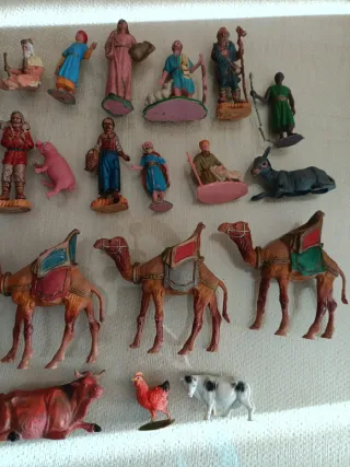 Figuras Belén Nacimiento Antiguas plástico