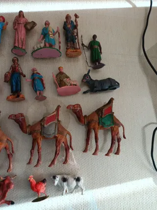 Figuras Belén Nacimiento Antiguas plástico