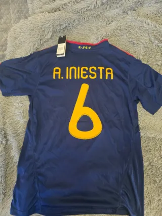 Camiseta España Iniesta Mundial 2010 Adidas