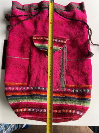 Mochila tejida multicolor