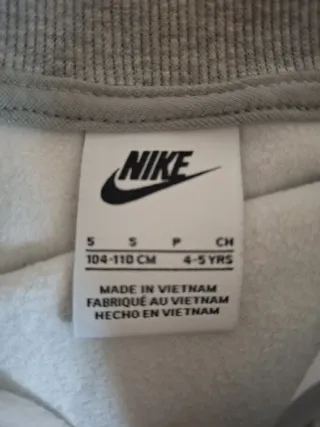 Chaqueta chándal Nike gris 4-5 años