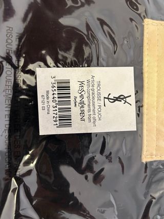 Bolso YSL Terciopelo Negro y Dorado