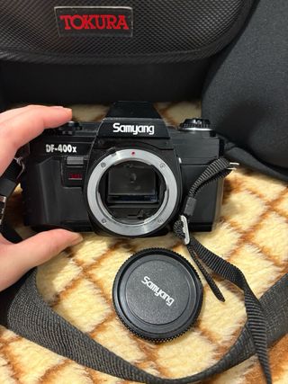 Cámara Analógica Samyang DF-400X, flash,accesorios