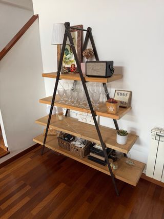 Estantería Roble Metal y Madera