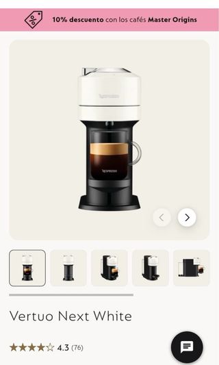 Cafetera Nespresso negra