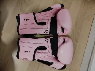 Guantes de boxeo GINGPAI rosa