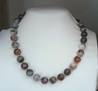 Collana di pietre naturali di Agata Botswana