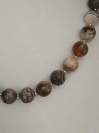 Collana di pietre naturali di Agata Botswana